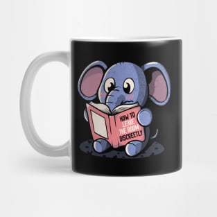 How To Leave The Room Discreetly - Elephant Book Reader by Tobe Fonseca Mug